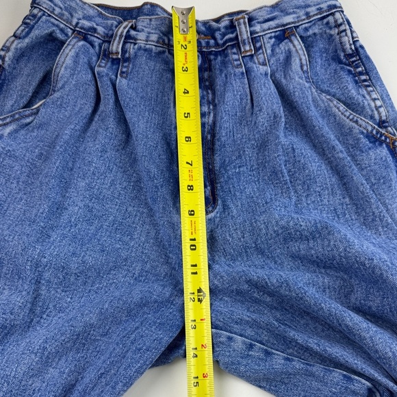 Vintage Women's Bill Blass Pleated High Waist Tapered Leg Mom Jeans - Picture 8 of 12